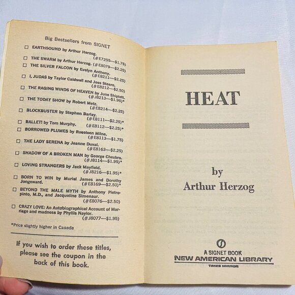 Heat By Arthur Herzog Vintage 1978 Paperback Novel - Picture 5 of 6